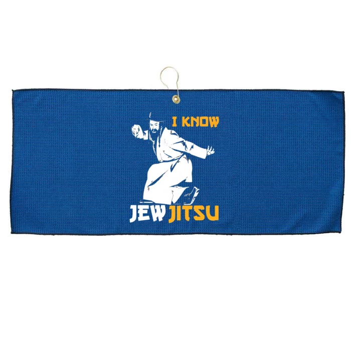 I Know Jew Jitsu Large Microfiber Waffle Golf Towel