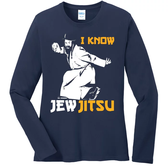 I Know Jew Jitsu Ladies Long Sleeve Shirt