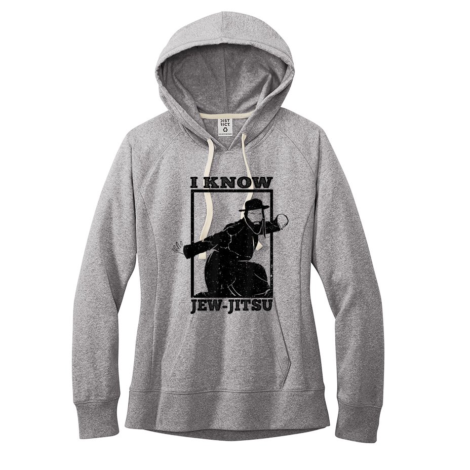 I Know Jew Jitsu Funny Jiu Jitsu Pun Jewish Martial Art Women's Fleece ...