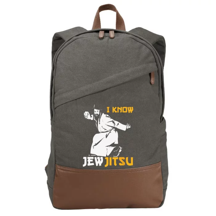 i know jew jitsu Cotton Canvas Backpack