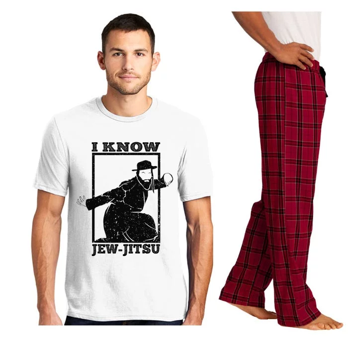 I Know Jew Jitsu Funny Jiu Jitsu Pun Jewish Martial Art Pajama Set