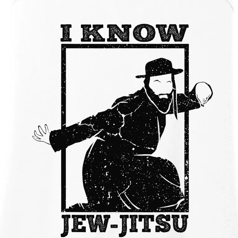 I Know Jew Jitsu Funny Jiu Jitsu Pun Jewish Martial Art Ladies Essential Tank