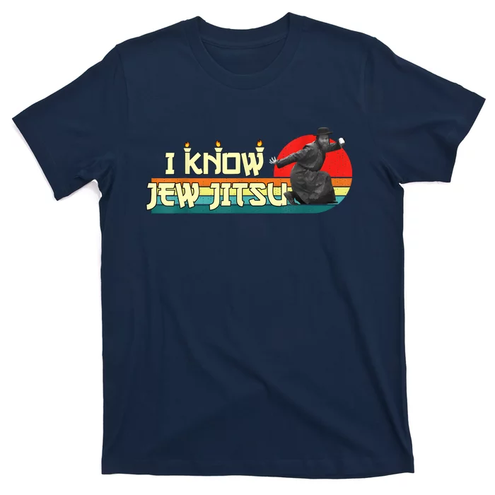 I Know Jew Jitsu Funny Vintage Retro Martial Arts T-Shirt