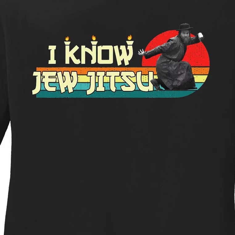 i know jew jitsu Ladies Long Sleeve Shirt