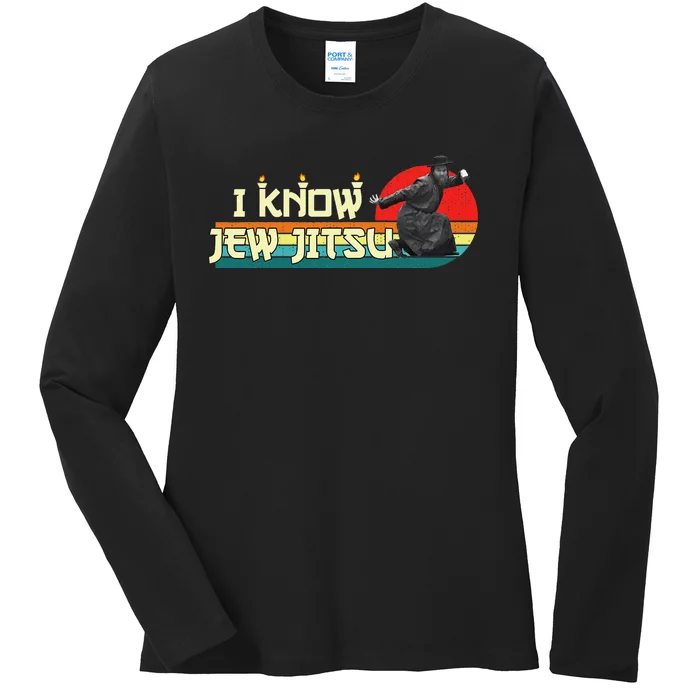 i know jew jitsu Ladies Long Sleeve Shirt