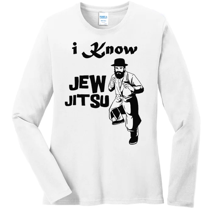 I Know Jew Jitsu Funny Ladies Long Sleeve Shirt