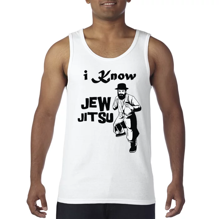 i know jew jitsu Rabbi Horah Dance Jiu Jitsu Jewish man Tank Top