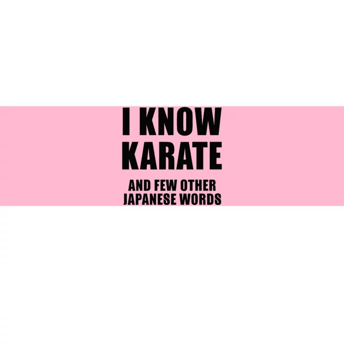 I Know Karate And Few Other Japanese Words Funny Bumper Sticker