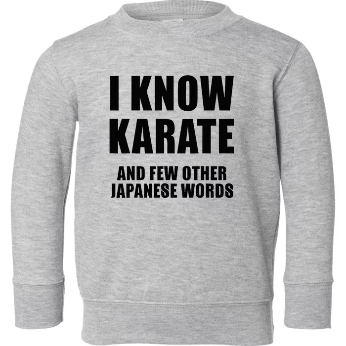 I Know Karate And Few Other Japanese Words Funny Toddler Sweatshirt