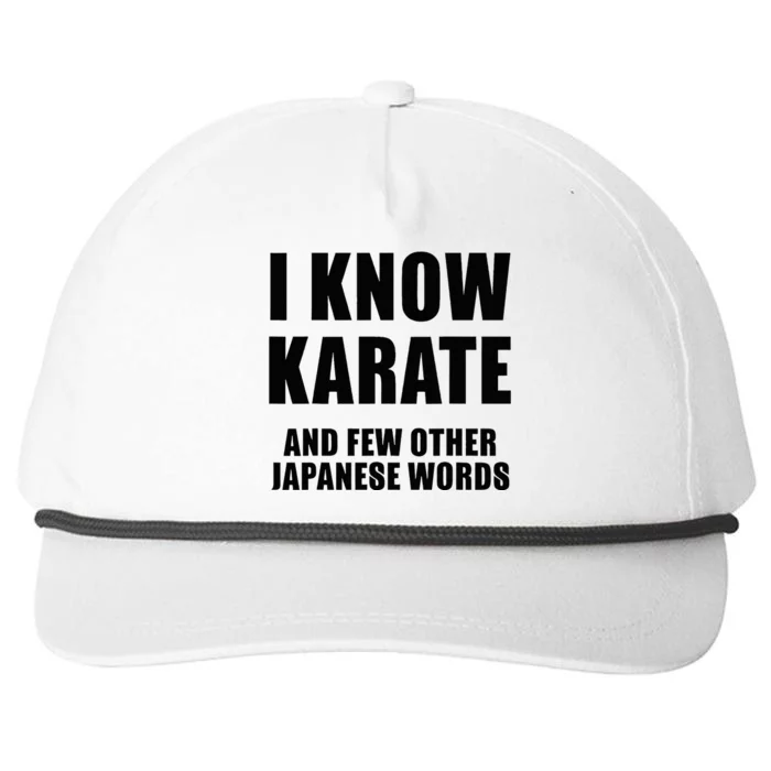 I Know Karate And Few Other Japanese Words Funny Snapback Five-Panel Rope Hat