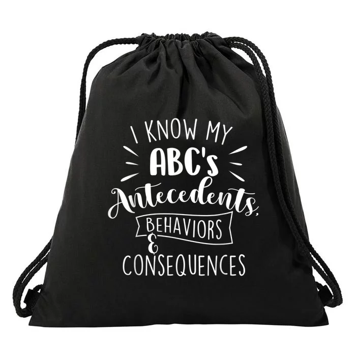 I Know My ABC's Behavior Analyst Therapist Psychologist Drawstring Bag