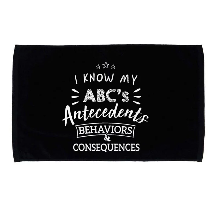 I Know My AbcS Teacher Gift Behavior Analysis Microfiber Hand Towel