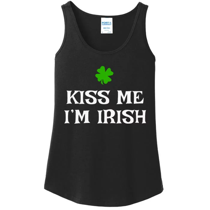 Irish Kiss Me Im Irish St Patricks Day Ladies Essential Tank