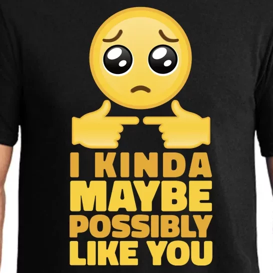 I Kind Maybe Possibly Like You Emoji Pajama Set