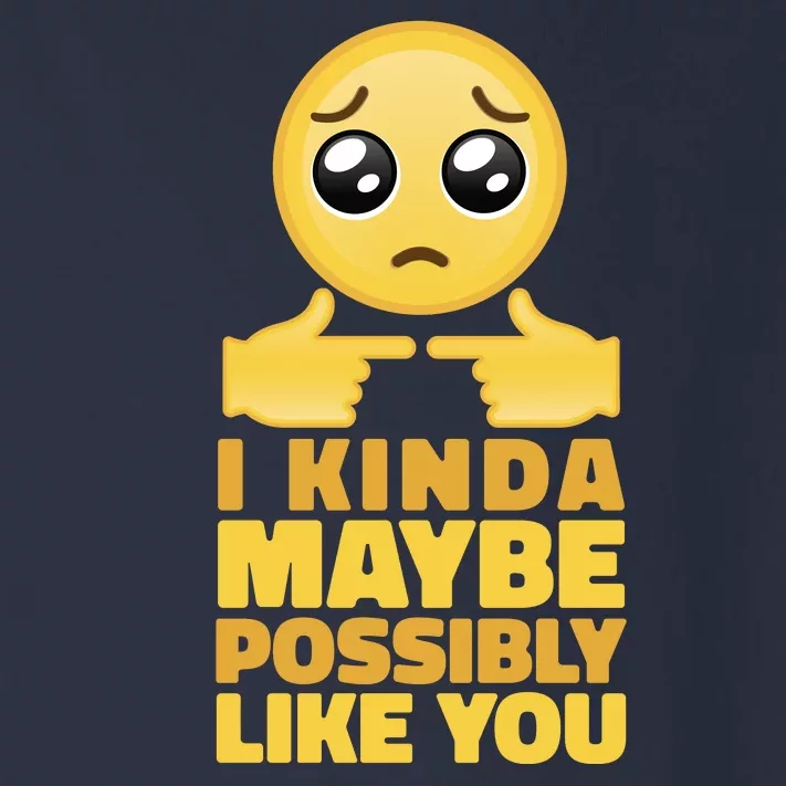 I Kind Maybe Possibly Like You Emoji Toddler Long Sleeve Shirt