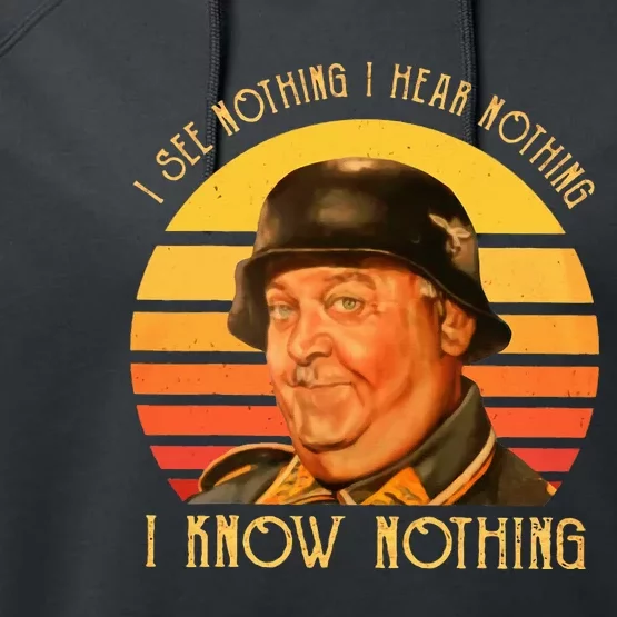 I Know Nothing I See Nothing I Hear Nothing Performance Fleece Hoodie