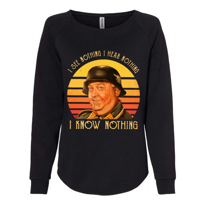 I Know Nothing I See Nothing I Hear Nothing Womens California Wash Sweatshirt