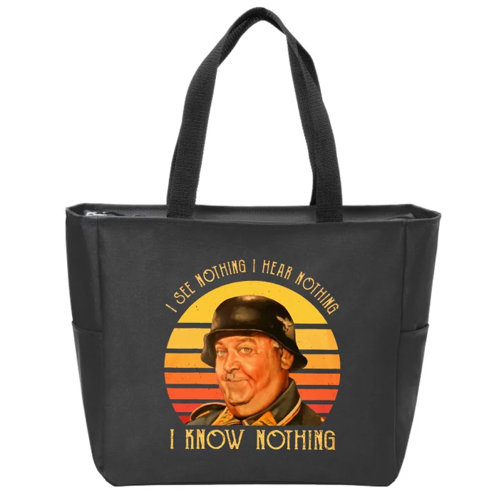 I Know Nothing I See Nothing I Hear Nothing Zip Tote Bag