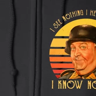 I Know Nothing I See Nothing I Hear Nothing Full Zip Hoodie