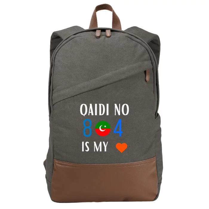 Imran Khan Number Qaidi No 804 Is Our Love Pti Supporter Cotton Canvas Backpack