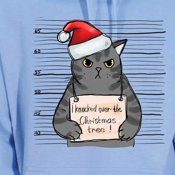 I Knocked Over The Christmas Tree Funny Cat Christmas Gift Unisex Surf Hoodie