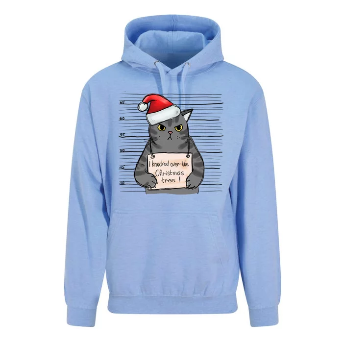 I Knocked Over The Christmas Tree Funny Cat Christmas Gift Unisex Surf Hoodie