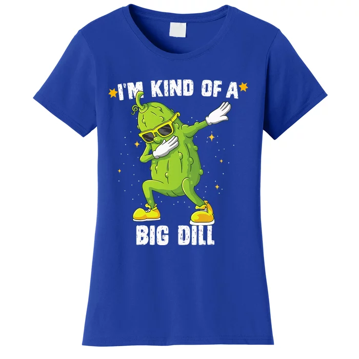 Im Kind Of Big Dill Pickle Dabbing Halloween Cucumber Women's T-Shirt