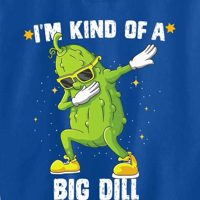 Im Kind Of Big Dill Pickle Dabbing Halloween Cucumber Kids Sweatshirt