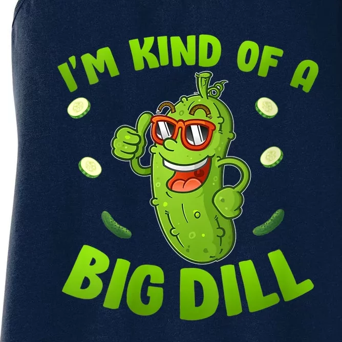 I'm Kind Of A Big Dill Pickle Cucumber Clothes VNeck Women's Racerback Tank