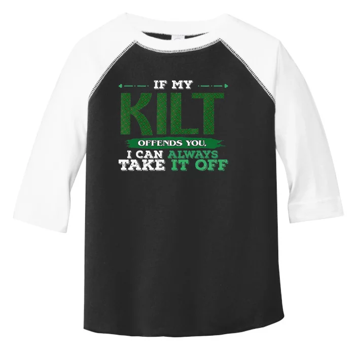 If Kilt Offends I Always Take Saint Patrick's Day Autocollan Toddler Fine Jersey T-Shirt