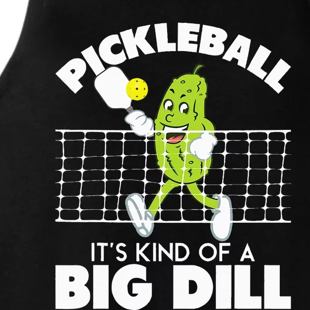 It's Kind Of A Big Dill Funny Pickleball Paddleball Ladies Tri-Blend Wicking Tank