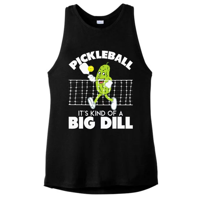 It's Kind Of A Big Dill Funny Pickleball Paddleball Ladies Tri-Blend Wicking Tank