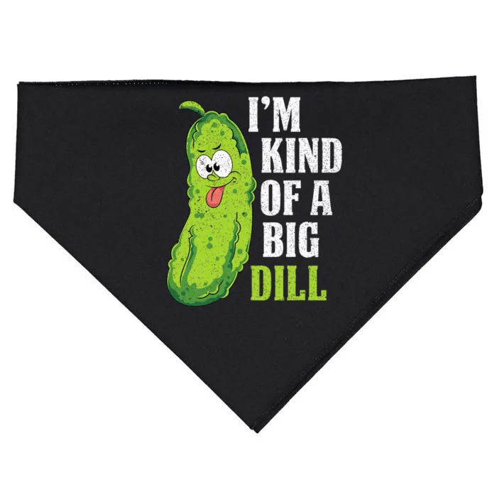 Im Kind Of A Big Dill Funny Pickle Cucumber Lover Pickle USA-Made Doggie Bandana