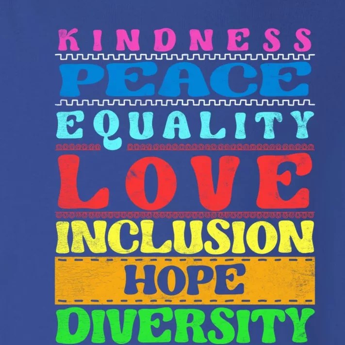 Inclusion Kindness Peace Love Diversity Equality Funny Gift Toddler Long Sleeve Shirt