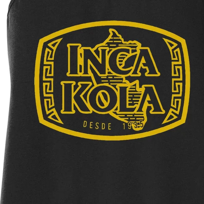 Inca Kola Peru Golden Kola Bubblegum Cream Soda Gold Women's Racerback Tank