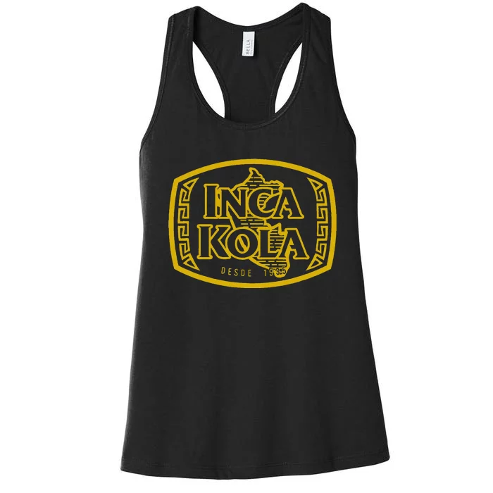 Inca Kola Peru Golden Kola Bubblegum Cream Soda Gold Women's Racerback Tank