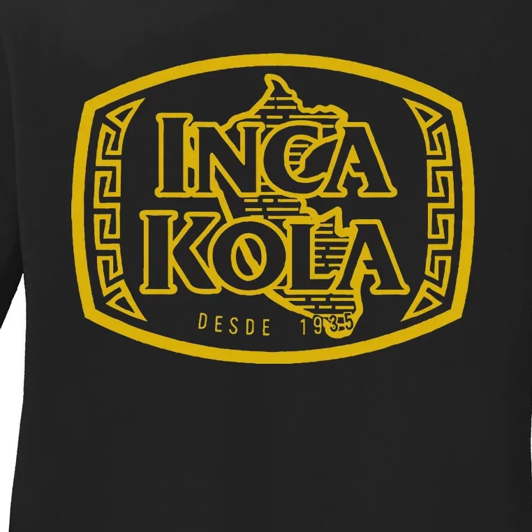 Inca Kola Peru Golden Kola Bubblegum Cream Soda Gold Ladies Long Sleeve Shirt