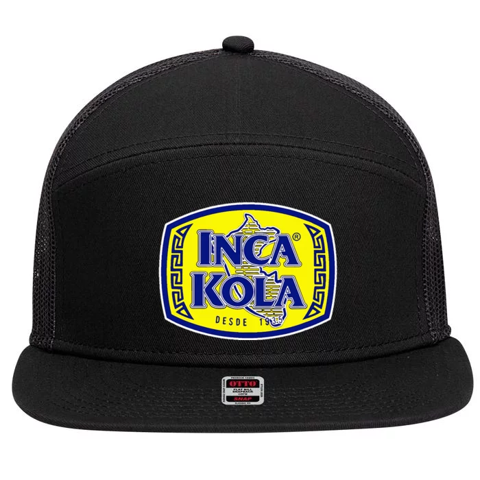 Inca Kola Peru Golden Kola Bubblegum Cream Soda 7 Panel Mesh Trucker Snapback Hat