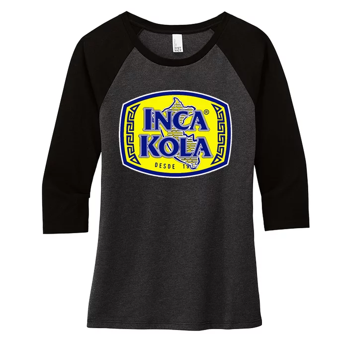 Inca Kola Peru Golden Kola Bubblegum Cream Soda Women's Tri-Blend 3/4-Sleeve Raglan Shirt