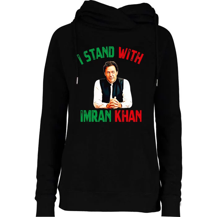 Imran Khan PTI Party Pakistan Support Freedom Womens Funnel Neck Pullover Hood