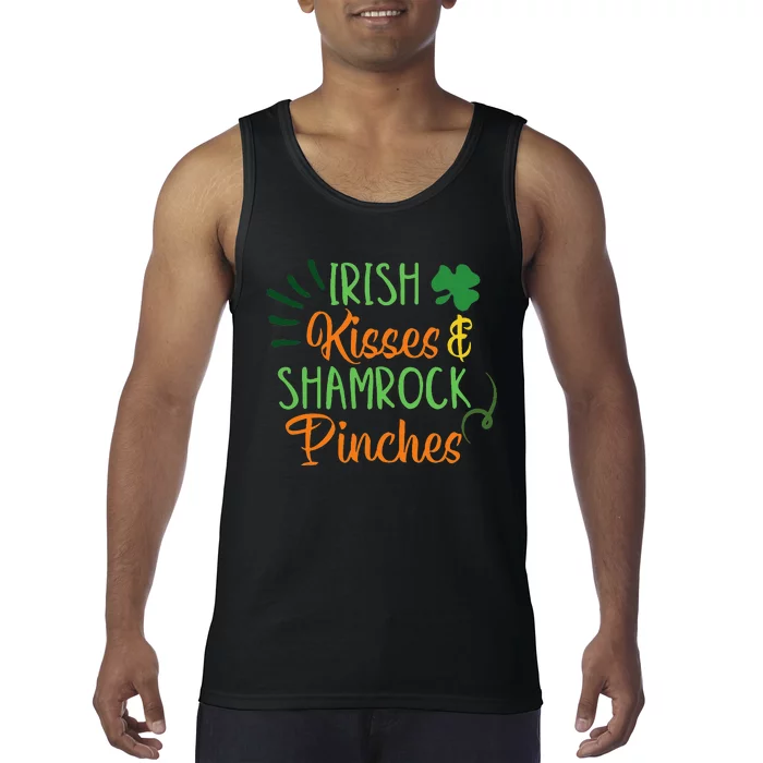 Irish Kisses Shamrock Pinches Saint Patrick's Day Paddys Day Tank Top