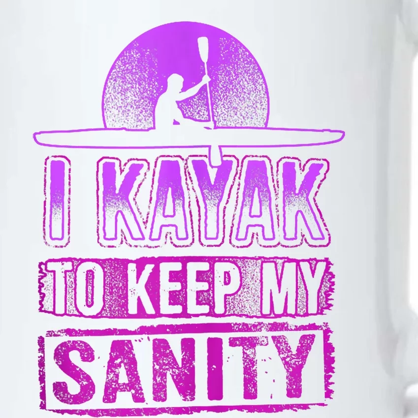 I Kayak To Keep My Sanity Funny Kayakers Kayaking Cute Gift Tank Top Black Color Changing Mug