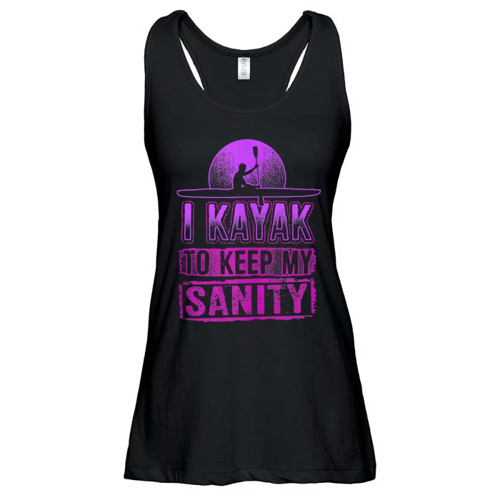 I Kayak To Keep My Sanity Funny Kayakers Kayaking Cute Gift Tank Top Ladies Essential Flowy Tank