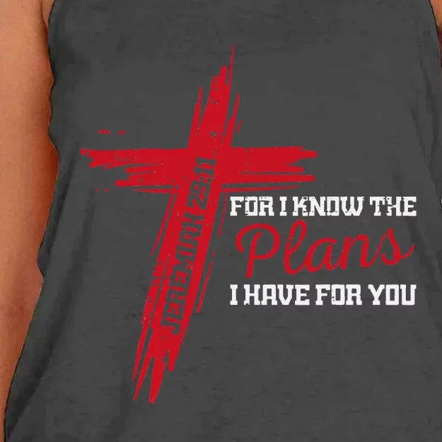 I Know The Plans I Have For You God Christian Women Women's Knotted Racerback Tank