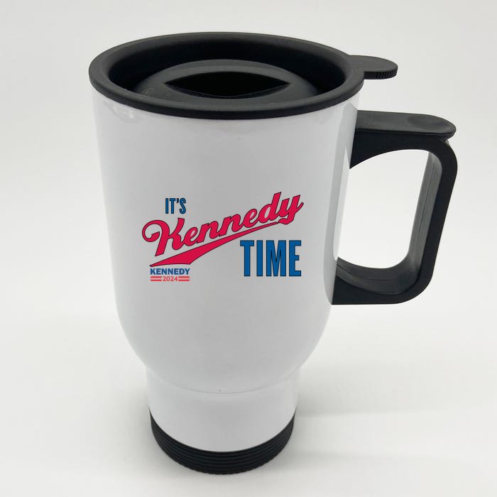 Its Kennedy Time RFK For President 2024 Front & Back Stainless Steel Travel Mug