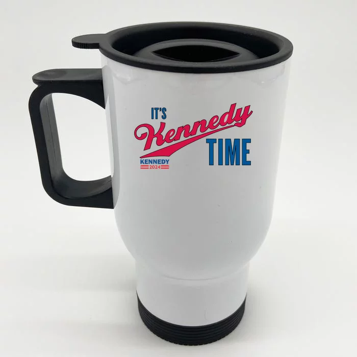 Its Kennedy Time RFK For President 2024 Front & Back Stainless Steel Travel Mug