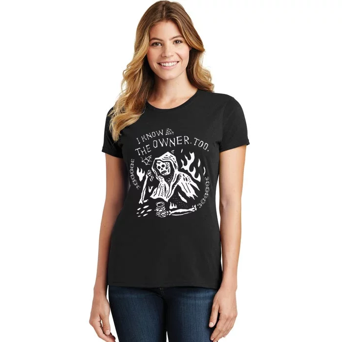 I Know The Owner Too Tattoo Skeleton Skull Women's T-Shirt