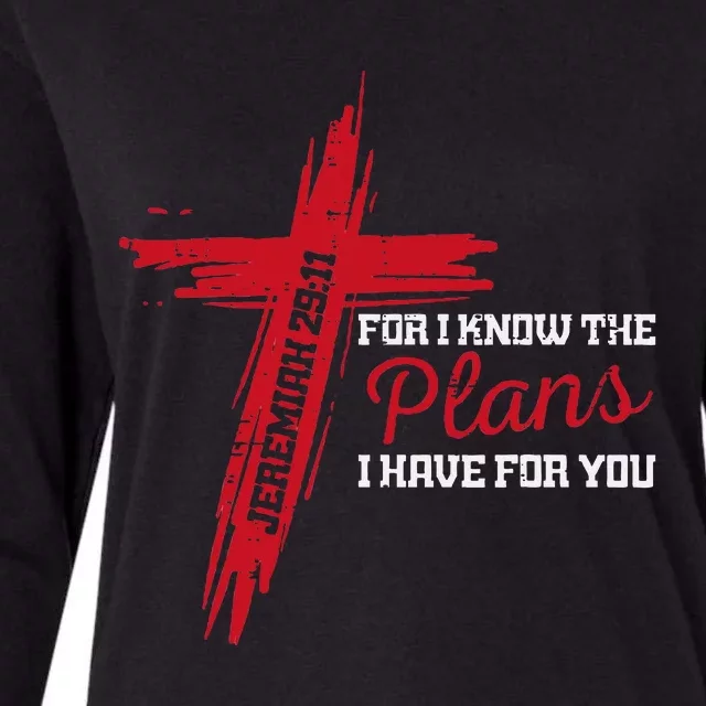 I Know The Plans I Have For You God Christian Womens Cotton Relaxed Long Sleeve T-Shirt