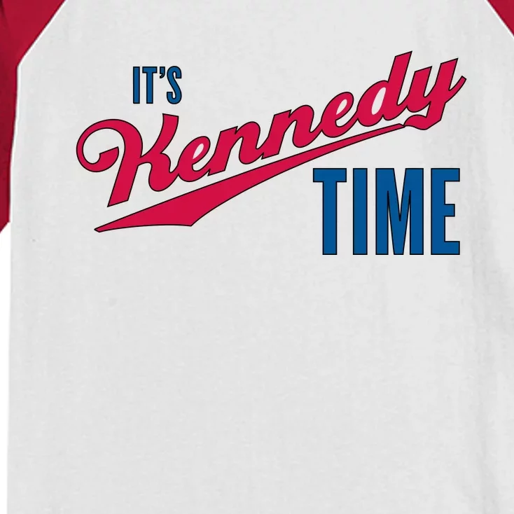 Its Kennedy Time RFK Jr. Kids Colorblock Raglan Jersey