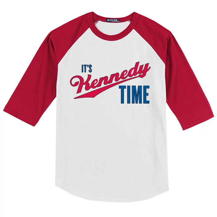 Its Kennedy Time RFK Jr. Kids Colorblock Raglan Jersey